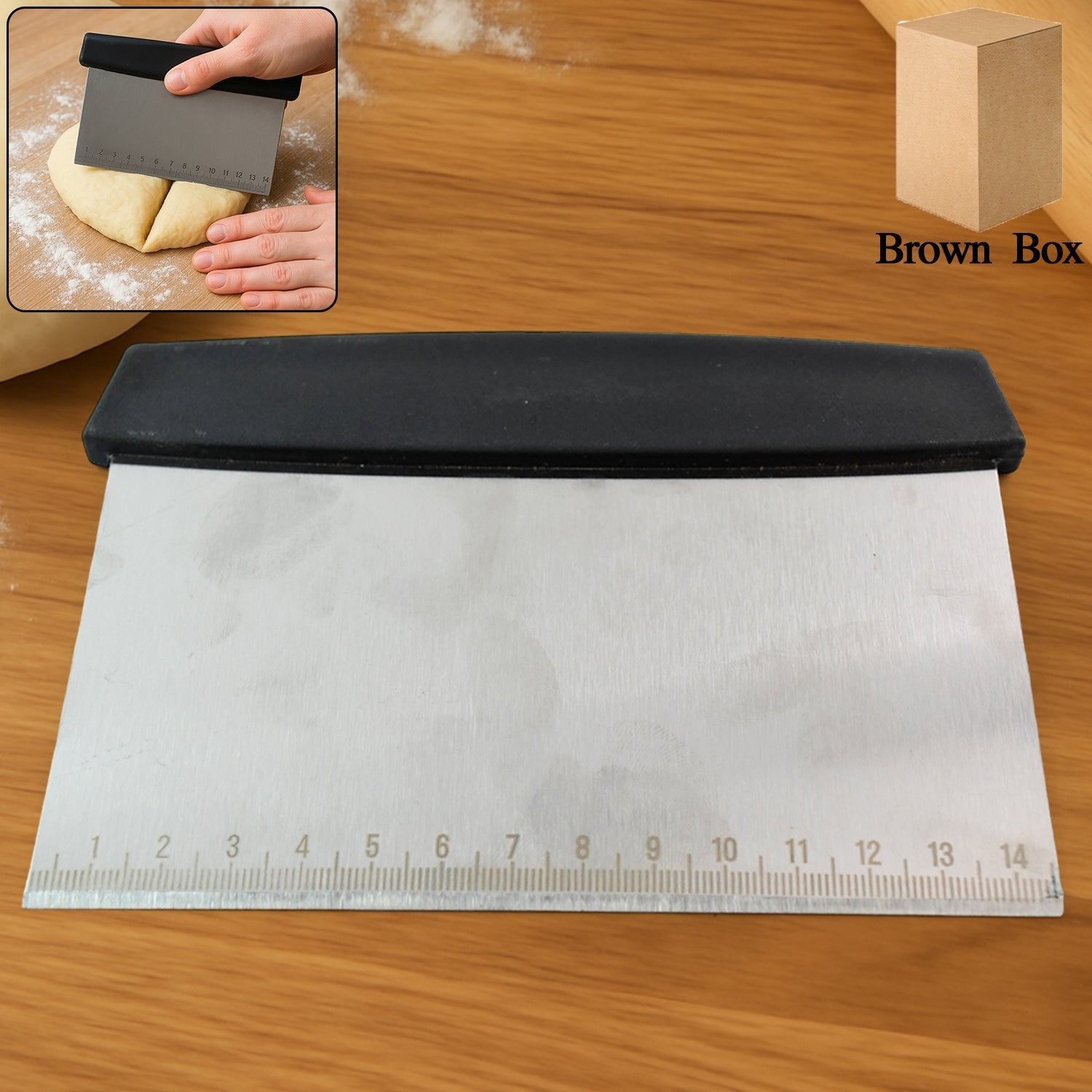 Premium Stainless Steel Dough Scraper (1 Pc) Premium Stainless Steel Dough Scraper (1 Pc)